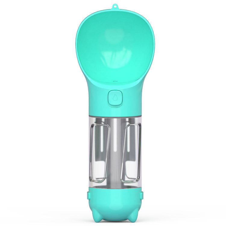 Portable Dog Water Bottle, Outdoor Dog Water Dispenser with Poop Bag, Pet Travel Water Bottle Dispenser with Drinking Feeder and Food Container for Dogs Walk Travel