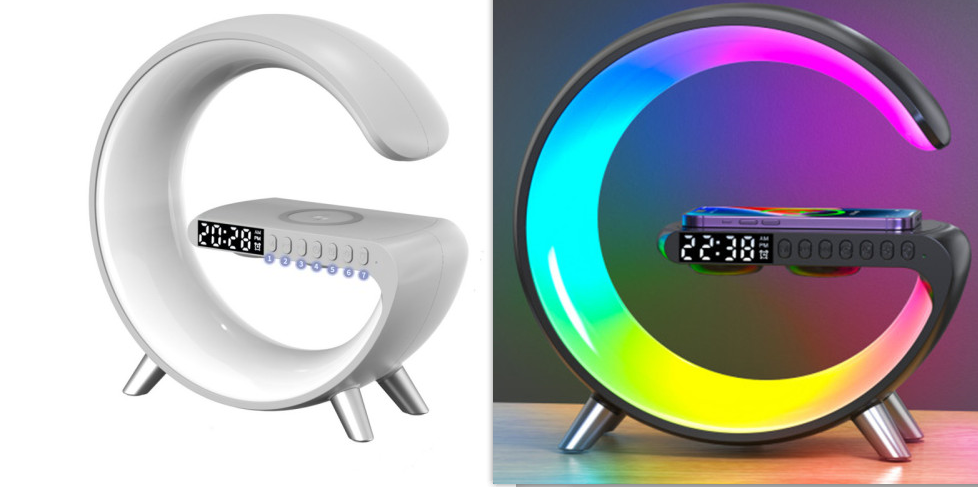 LED Lamp Bluetooth Speake Wireless Charger Atmosphere Lamp App Control 2023 New