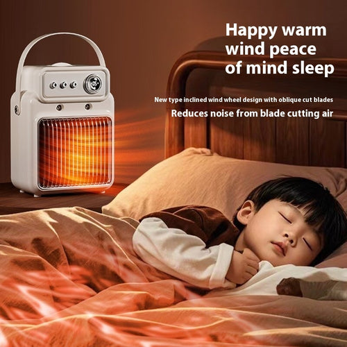 2 in 1 Electric Space Heater Fan & Humidifier Combo-1200W -Portable Heater W/timed Overheat Protection, Desk Heaters for Indoor Use -White