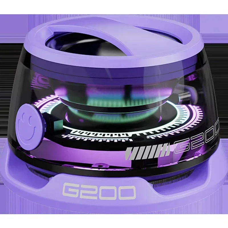 All-In-One" Specialist: 4-in-1 Mini Bluetooth Speaker: Magnetic Base, RGB Lights, & Built-in Phone Holde for IOS.