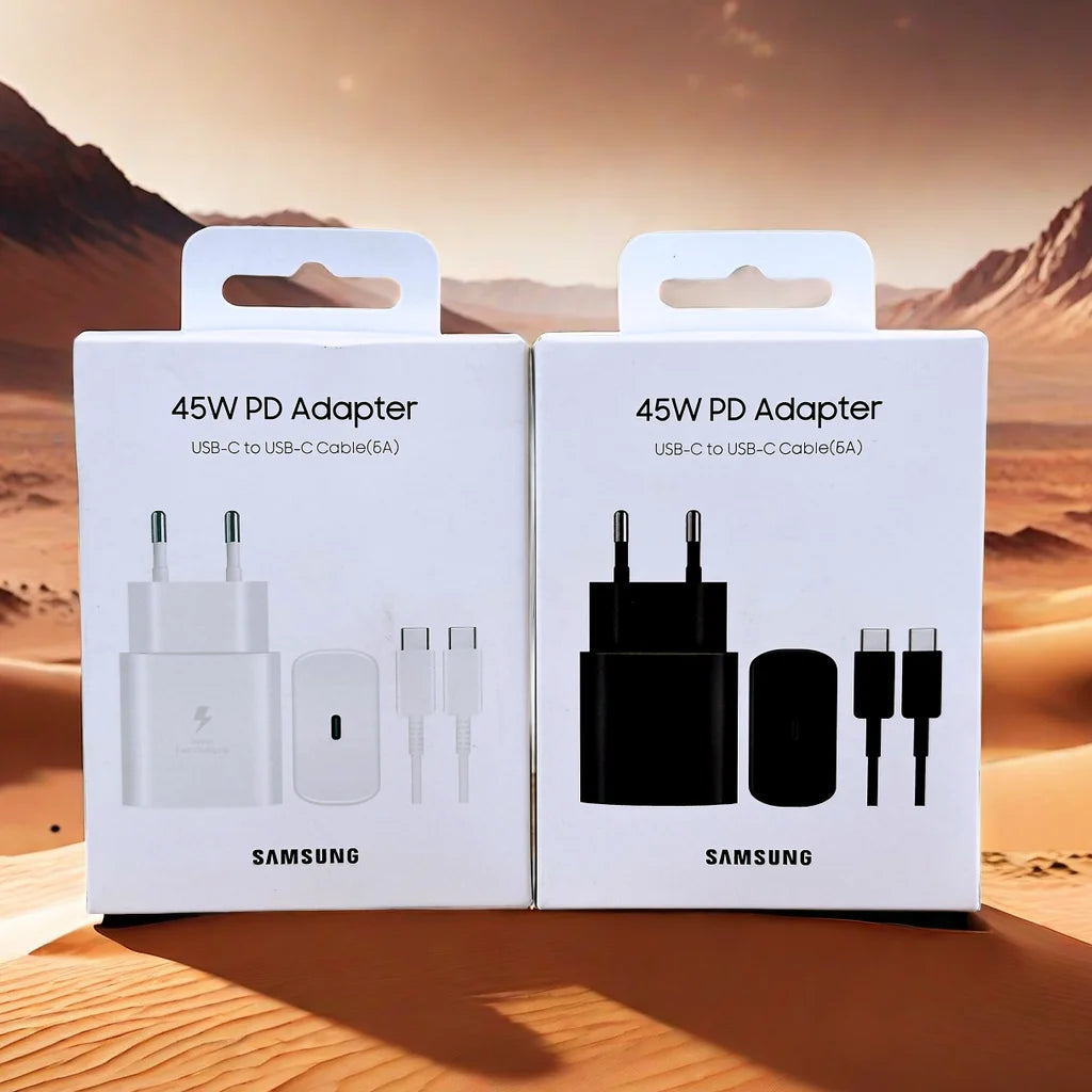 Samsung 45W Super-Fast Charger Original USB‑C Adapter + Cable | EU Certified | For Galaxy S24 S23 Ultra Z Fold 5 Flip 5 S22 S21
