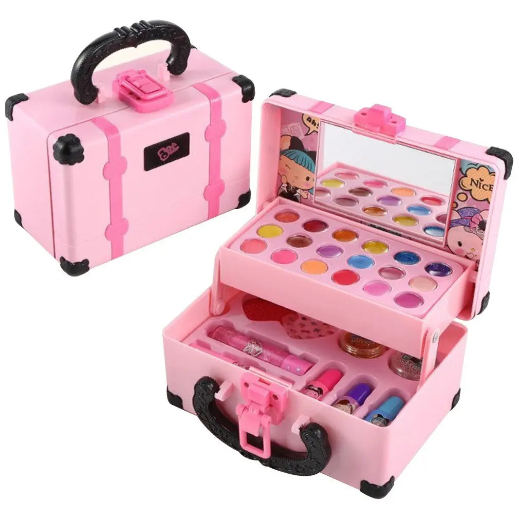 Washable Princess Makeup Vanity Set – Non-Toxic & Safety-Tested Pretend Play Kit for Girls