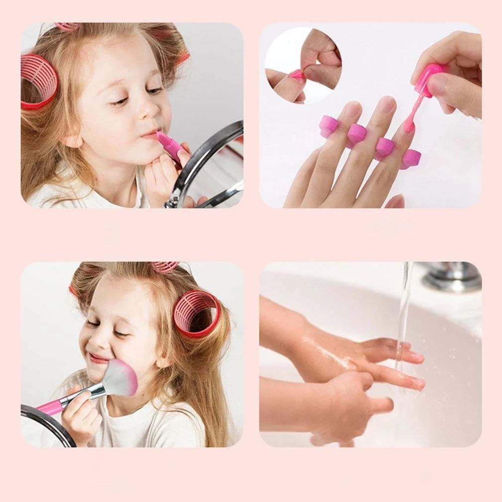 Washable Princess Makeup Vanity Set – Non-Toxic & Safety-Tested Pretend Play Kit for Girls