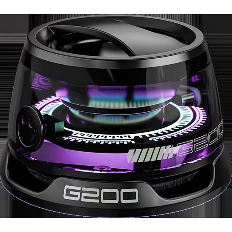 All-In-One" Specialist: 4-in-1 Mini Bluetooth Speaker: Magnetic Base, RGB Lights, & Built-in Phone Holde for IOS.