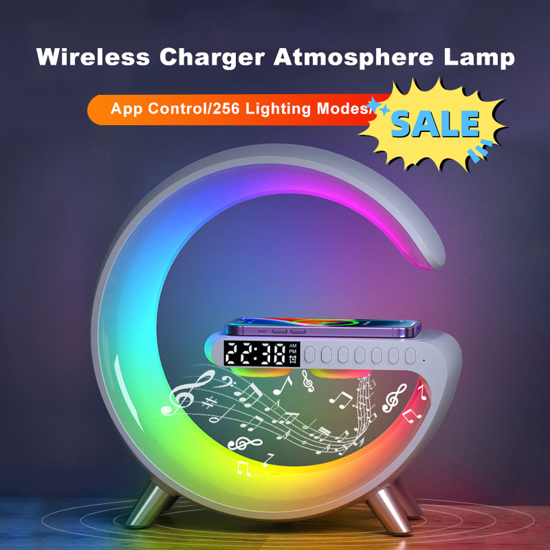 LED Lamp Bluetooth Speake Wireless Charger Atmosphere Lamp App Control 2023 New