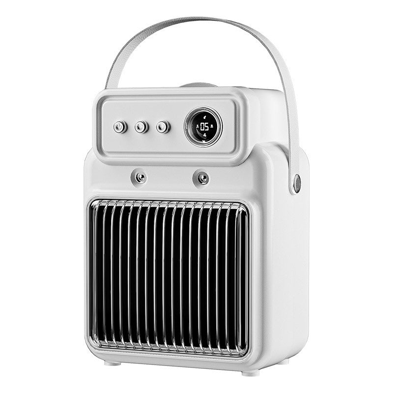 2 in 1 Electric Space Heater Fan & Humidifier Combo-1200W -Portable Heater W/timed Overheat Protection, Desk Heaters for Indoor Use -White
